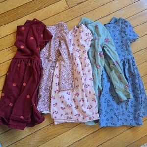 GAP, Cat & Jack, & Carters Girls Cotton Dress Bundle 3t And 4t